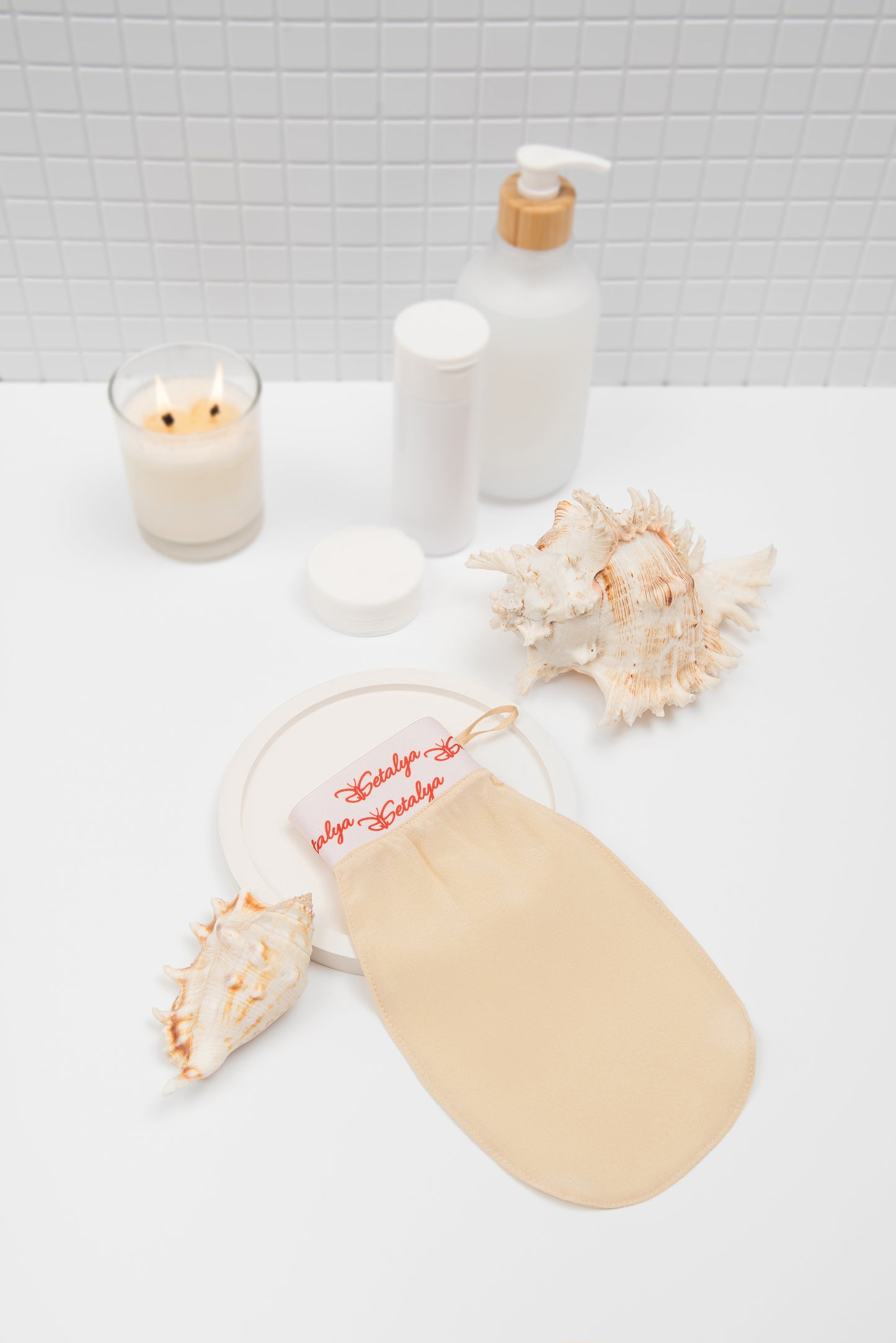Silk Peeling Glove Ivory